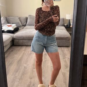 Madden Girl cheetah/leopard printed long sleeve shirt